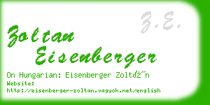 zoltan eisenberger business card